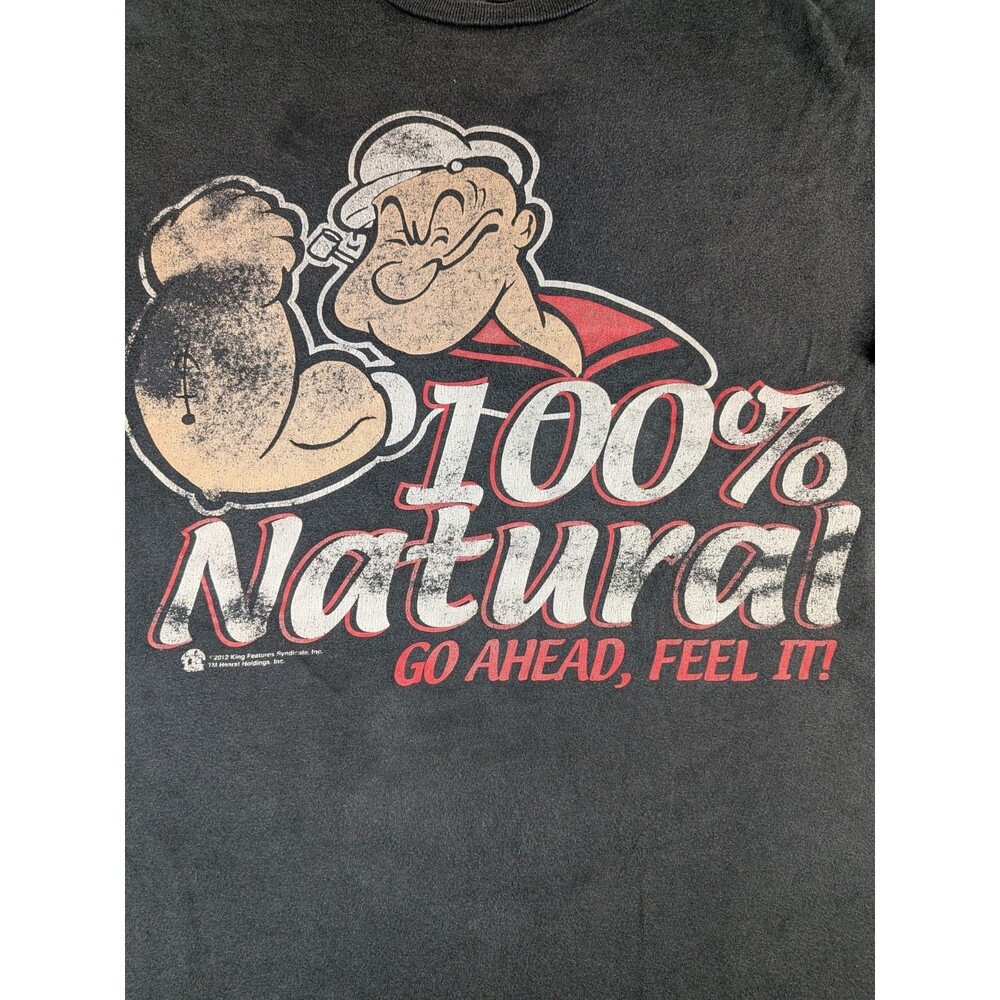 Savvy Popeye 100% Natural Feel It Gym Flex Cotton Graphic T-Shirt Size 3XL Worn - Picture 2 of 8